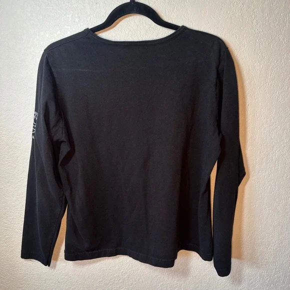 Harley Davidson Motor Cycles Long Sleeve T Shirt Womens Small Black - Picture 5 of 5